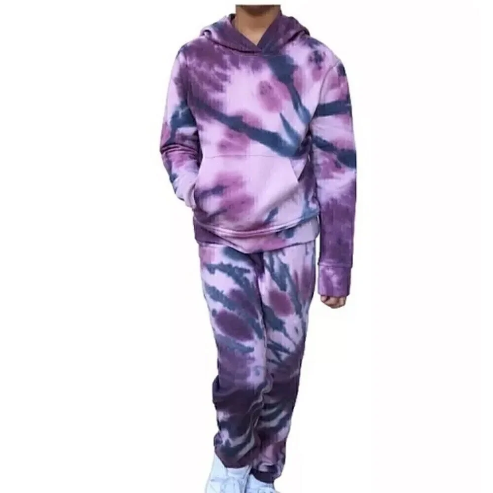 IMPERIAL STAR Big Girls Hooded Fleece Tie-Dye Fleece Pullover, hoodie